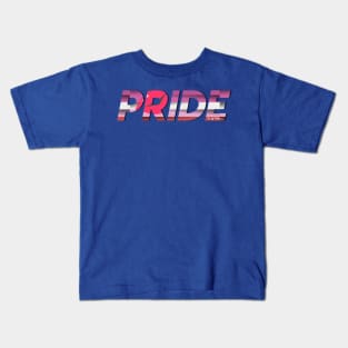 LGBTQ+ PRIDE: Lipstick Lesbian Pride Flag Kids T-Shirt